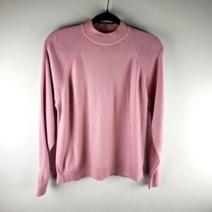 Women's Vintage Design Originals Pink Luxelon Baby Pink Quarter Zip Sweater XL